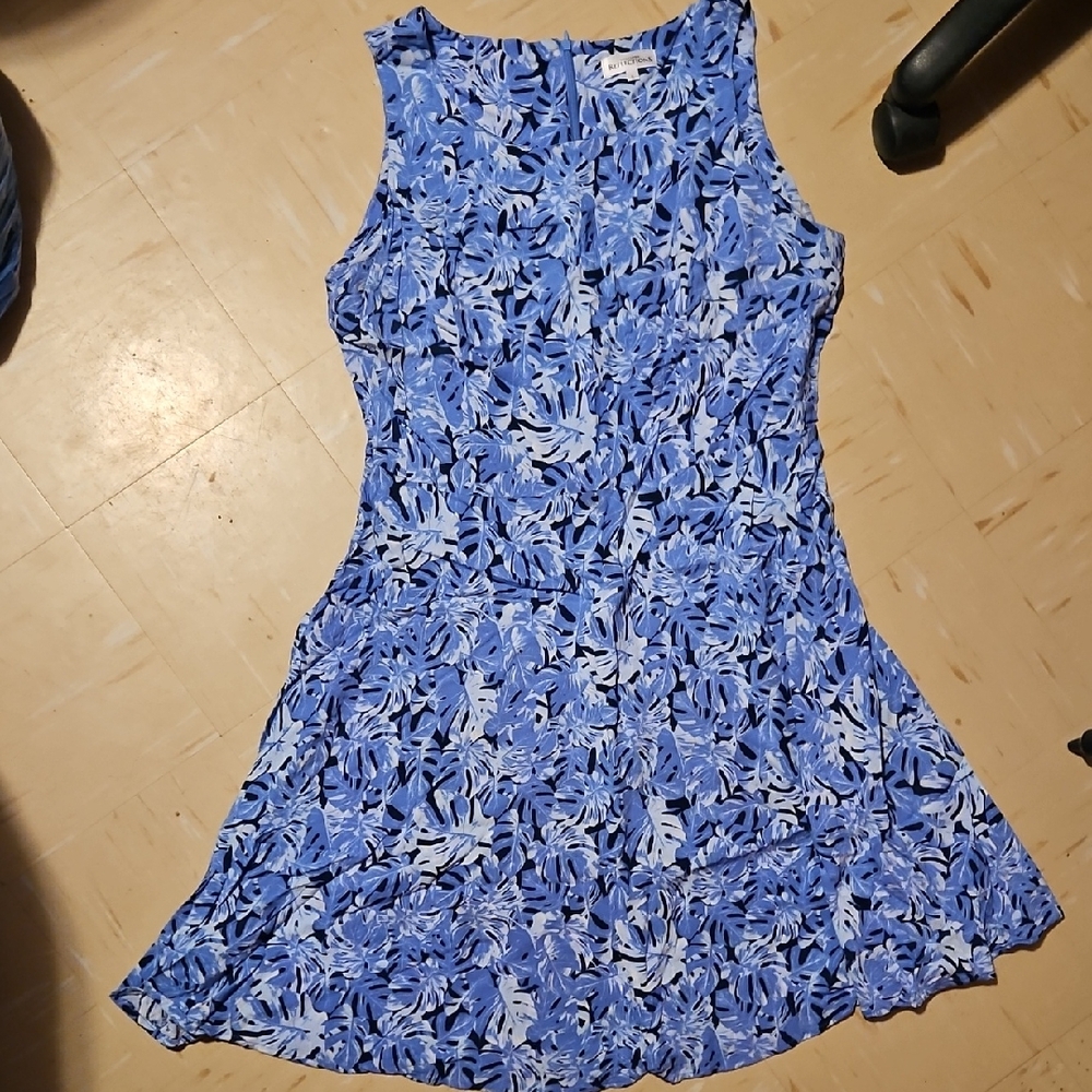 Northern Reflections Blue and White Floral Midi Dress